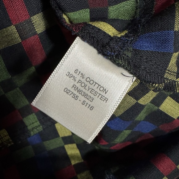 Y2K Christopher & Banks Rainbow Peplum Button Down Top Size L‎ P Cropped Teacher - Picture 9 of 15